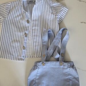 Boboli Blue Striped Kids Matching Set